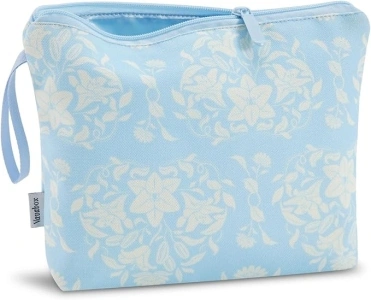 Vavabox Gifts for Women Birthday Unique Makeup Bag,Personalised Gifts Makeup Pouch,Gifts for Bridemaid,Wedding,Birthday(Blue Lily)