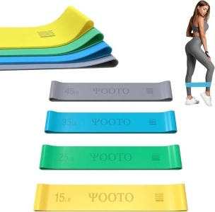 Resistance Bands, OOTO Exercise Band Set, Upgraded 4 Levels Silicone Stretch Loop, Resistance Band for Women Men, Pull up Bands for Hips Legs, Exercise Equipment for Home Use,Workout,Gym,Yoga