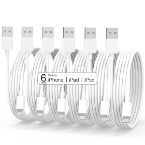 AYNGWRNB iPhone Charger Cable [MFi Certified] Lightning Cable 6Pack(3/3/6/6/6/10 FT) iPhone Charger Fast Charge Long USB to Lightning Cable for iPhone 14 13 12 11 Pro Max XR XS Mini 8 7 Plus iPad