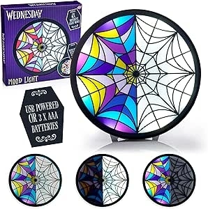 WOW! STUFF Wednesday Window Moodlight with Multi-Modes | Wednesday Addams Giftable Light | Official Merchandise, Collectibles, Toys and Gifts for Teens, Adults and Fans of the hit Netflix Series