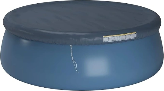 Amazon Basics Round Easy Set Pool Cover, 12 feet, Blue