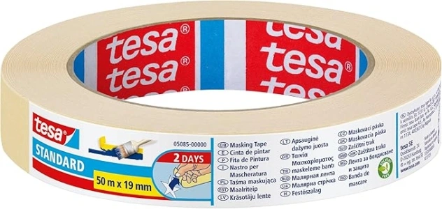 tesa 05085-00000-02 Adhesive Tape, Solvent-Free 19mmx50M, Transparent