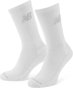 New Balance Unisex 3 Pack Crew Socks, White, M UK