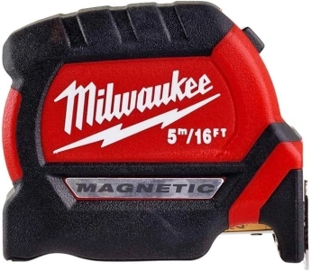 Milwaukee 4932464602 Magnetic Tape Measure 5m/16ft, Black