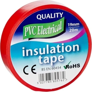 Mercury ETRP8 | 19mm x 20 Metre Electrical Insulation Tape | Red, 1 Roll/S