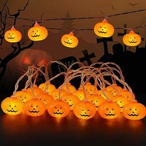 Yiedlsksy Halloween Pumpkin String Lights 3 Metres 20 Pieces for Room Garden Decoration, 2 Modes Halloween Decoration Lights for Indoor Outdoor Decoration