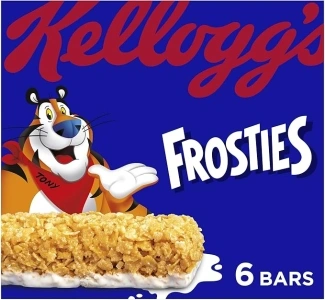 Kellogg's Frosties Cereal and Milk Bars Box, 6 x 25g