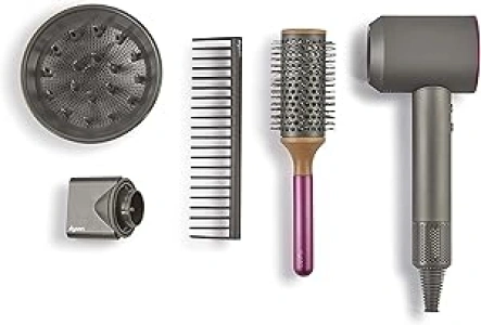 Casdon 73252 Dyson Supersonic Styling Set. Interactive Toy Hairdryer for Children Aged 3 Years & Up. Looks and Works Like The Real Thing, Grey, One Size