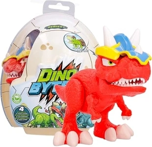 DINOBYTES Carner | Action figure Articulated dinosaur with helmet and battle functions|Gift Toy for Girls and Boys +3 years old