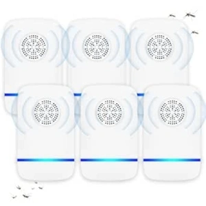 DAJILI Ultrasonic Pest Repeller, 6 Packs Powerful Electronic Mosquito Repellent Plug In Indoor Harmless to Pets and Human, Reusable Rat Repellent Mice Repellent Repelling Rat Spider Repellent