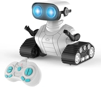 Hifunkido Interactive Smart Robot Toys Rechargeable Remote Control Robot Toy LED Eyes & Music, Dance, Laugh, Spin Around, for Children Age 3 4 5 6 Year Boys Girls Gift Present for Xmas, Birthday