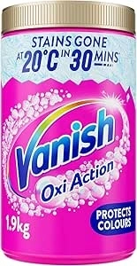 Vanish Gold Oxi Action Laundry Booster & Stain Remover Powder for Colours 1.9 Kg, Back to School, Removes School Stains in Just 30 Minutes, Keeps Colours Bright, Safe on School Uniforms