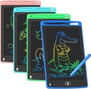 4 Pack LCD Writing Tablet for Kids, 8.5 Inch Colorful Doodle Board Drawing Tablet, Birthday Gifts Educational Learning Toys for Boys Girls Age 3 4 5 6 7 8