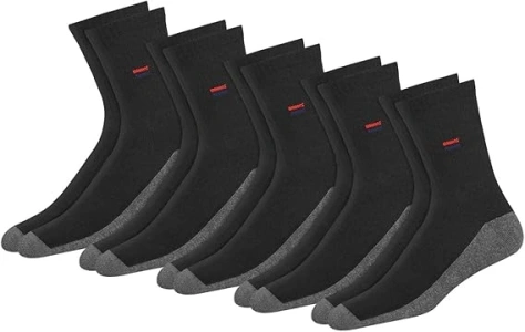 NAVYSPORT 5 Pairs Men's Socks Trainer Cotton Crew Socks, Pack of 5