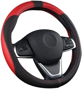 OFZVEO Car Steering Wheel Cover Steering Wheel Protector PU Leather Universal 37-38cm / 15