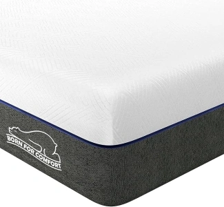 wowttrelax 5FT King Size Memory Foam Mattress, 8 Inch with Soft Fabric, Skin-friendly Mattress, Breathable Cover, 2 Layer for More Supportive, Medium Firm-150x200x20cm