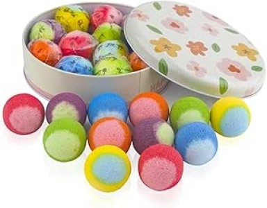 Bath Bombs, 12PCS Bath Bombs for Women Gifts, 100% Essential Oil Natural Organic Fizzy Bath Spa Gift for Kids, Ideal Luxury Home Spa Presents for Birthday, Mother's Day, Valentine's Day