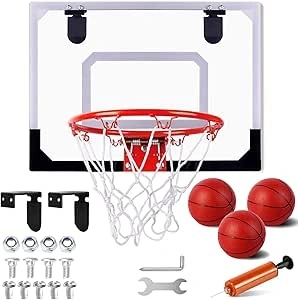 STAY GENT Mini Basketball Hoop for Kids and Adults, Indoor Wall Mounted Basketball Hoop Set, Outdoor Sport Shooting Ball Game Toys Gift for Boys Girls Bedroom