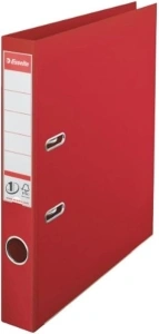 Esselte, Number 1 Power, A4, Lever Arch File, 50 mm Spine, 350 Sheets Capacity, PP, Plastic Cover, File Folder, 811430, Red