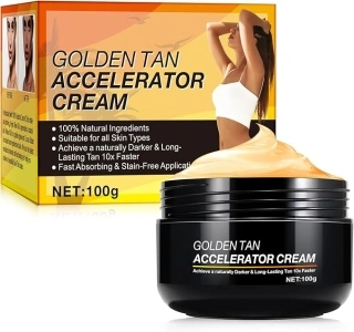 Premium Sunbed Tanning Accelerator Cream, Intensive Luxe Gel, Self Tanner Oil, Achieve A Natural, Fast tanning, 100g