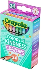 CRAYOLA Colours of Kindness Crayons - Assorted Colours (Pack of 24) | Colours That Represent Good Feelings | Ideal for Kids Aged 3+