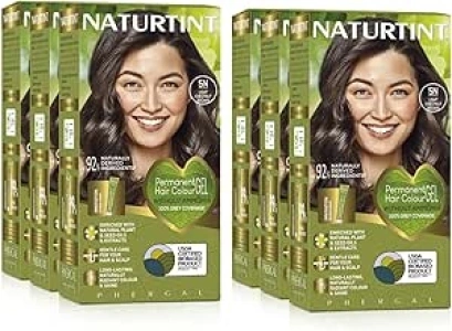 NATURTINT (SIX PACK) Naturtint Permanent Hair Colour 5N Light Chestnut Brown | Ammonia Free | Vegan | 100% Grey Coverage | Long Lasting Results