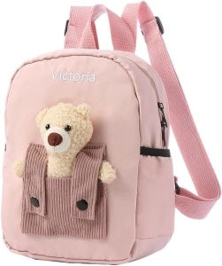 Glimmerday Personalized Children's Backpacks, Cute Cartoon School Backpack for Girls with Sewn Name, Girl's Backpack, Baby Daycare Backpack Back to School Gift