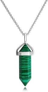 Philip Jones Synthetic Malachite Gemstone Necklace