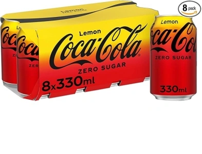 Coca-Cola Zero Sugar Lemon, 8 x 330 ml