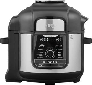 Ninja Foodi MAX Multi Cooker, 7.5L with 9 Cooking Functions, Pressure Cook, Air Fry, Slow Cook, Grill and more, Brushed Steel & Black, OP500UK