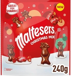 Maltesers Christmas Mix, Mint Chocolate & Milk Chocolate Selection Pouch 240g