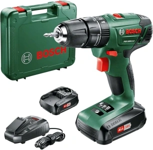 Bosch Home and Garden Cordless Combi Drill PSB 1800 LI-2 (2 batteries, 18 Volt System, in carrying case)