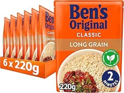 Ben's Original Long Grain Microwave Rice, Bulk Multipack 6 x 220 g pouches