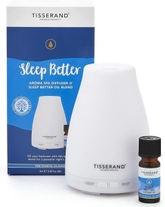 Tisserand Aromatherapy | Sleep Better | Aroma Spa Diffuser With Lavender, Jasmine & Sandalwood Diffuser Oil | 100% Pure Essential Oil Diffuser Set | 1 x 9ml