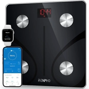 RENPHO Scales for Body Weight, Smart Weighing Scales Body Weight with App, Bluetooth Bathroom Scales for Fitness Tracking, High Accuracy Body Composition Monitor (ST/ST:LB/LB/KG)