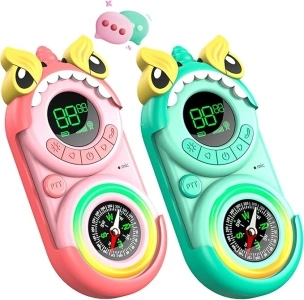 JAOGAUS Walkie Talkies for Kids, 2 Pack Radio Walkie Talkie Long Range, Rechargeable Walkie Talkie Kids 24 Hours Working Time 3 Miles Range Outdoor Toys, Kids Toys Gifts for 3-12 Year Old Boys Girls