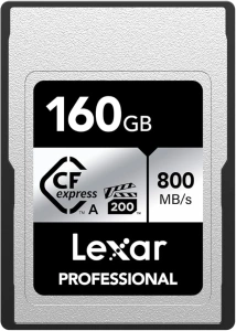 Lexar Professional SILVER Series CFexpress Type A Card 160GB, CFe Card Up to 800MB/s Read, VPG200, 8K Video CF Card, Memory Card Compatible with Sony Alpha and Sony FX Cameras (LCAEXSL160G-RNENG)