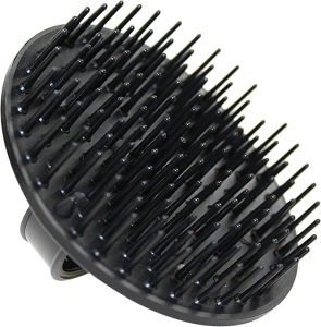 Jack Dean by Denman (Black) Scalp Massager and Detangling Hair Brush for Thick or Thin Hair, Curly or Straight Hair - Use in the Shower or Bath - Head and Beard Scrubber - For Women and Men, D6