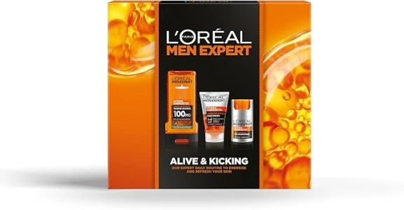 L'Oreal Men Expert Gift Set, Hydra Energetic Alive and Kicking: Shower Gel, Moisturiser and Face Wash