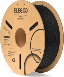 ELEGOO PLA Filament 1.75mm Black 1KG, 3D Filament Dimensional Accuracy +/- 0.02mm, 1kg Cardboard Spool(2.2lbs) 3D Printing Filament Fits for Most FDM 3D Printers