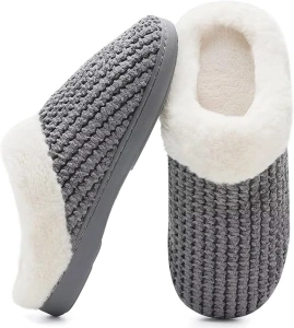 Ladies House Slippers Memory Foam Slippers for Women Comfortable Warm Cosy Non Slip Indoor Outdoor Home Slippers