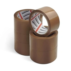 Merrimen Strong Heavy Duty Brown Packaging Tape - 6 Rolls (48MM x 66M) - Secure Sticky Sealing Tape for Parcel Boxes, Moving Boxes & Large Postal Bags - Ideal for Long Term Storage