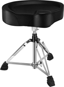 Donner Drum Stool Adjustable Drum Throne Padded Stool Motorcycle Style Drum Chair for Music Show