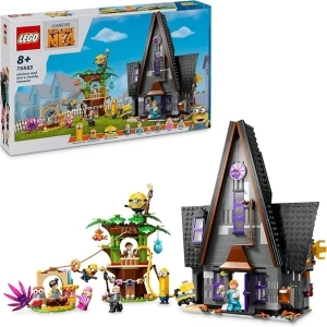 LEGO Despicable Me Minions and Gru's Family Mansion, Toy House Movie Set for 8 Plus Year Old boys & Girls who Love Independent Play, Includes 6 Minifigures and 3 Buildable Figures, Gift Idea 75583