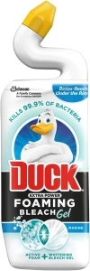 Duck Liquid Toilet Cleaner, Extra Foaming Bleach Gel, Marine, 750ml