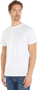 Tommy Jeans Men's Slim Fit Short Sleeve Round Neck T-Shirt, White (White), XS