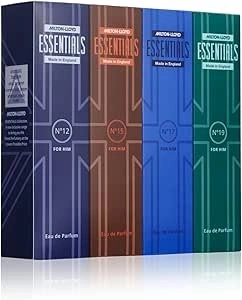 MILTON-LLOYD ESSENTIALS No 12, No 15, No 17 and No 19 Luxury Mens Fragrances, Set of 4 x 50ml Eau de Parfum Men, Mens Aftershave Gift Set, Perfume for Men - Long Lasting Milton-Lloyd Fragrance for Men