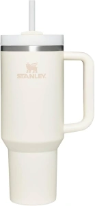 Stanley Quencher H2.0 FlowState Tumbler 1.2L - Cold For 11 Hours - Iced For 48 Hours - Water Bottle with Straw, Handle and Lid - Dishwasher Safe - Travel Mug For Cold or Hot Drinks - Cream Tonal