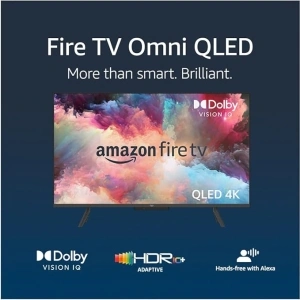 Amazon Fire TV 50-inch Omni QLED series 4K UHD smart TV, Dolby Vision IQ, local dimming, hands free with Alexa