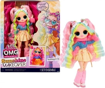 L.O.L. Surprise OMG Sunshine Makeover Fashion Doll - BUBBLEGUM DJ - Includes UV Colour Change in the Sun, Multiple Surprises, and Fabulous Accessories - Great Gift for Kids Ages 4+